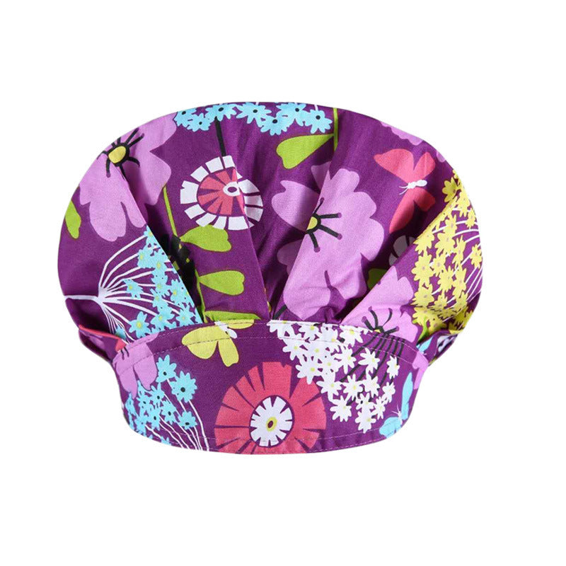Fluffy Pure Cotton Printing Operating Room Hat