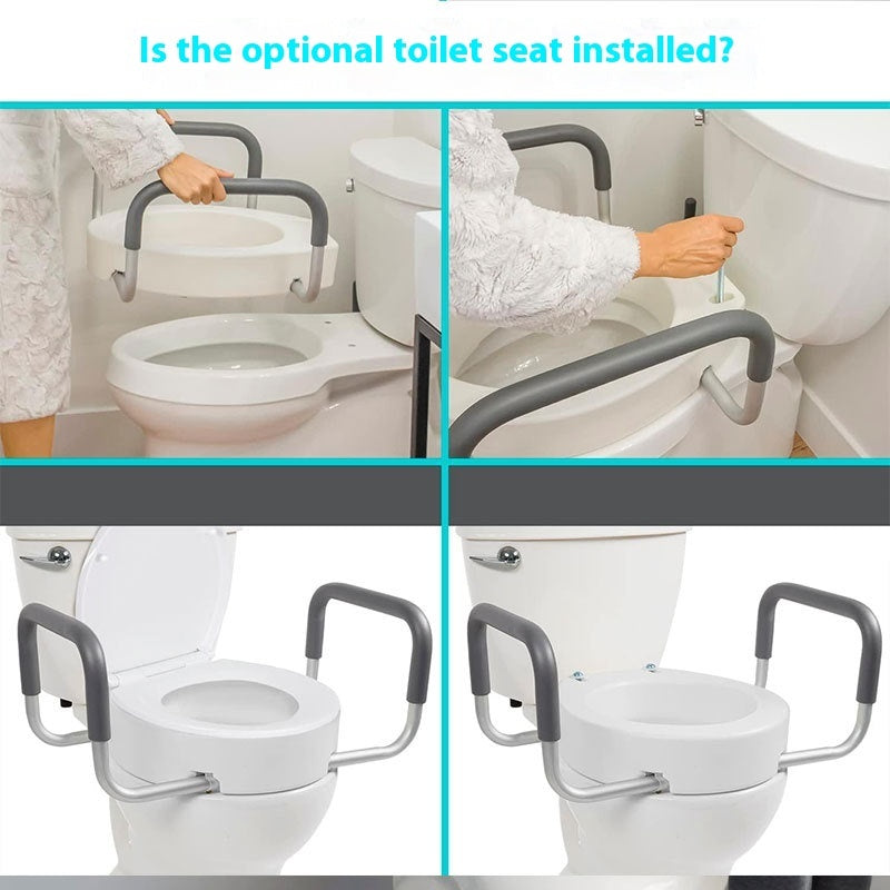 Elderly Toilet Booster Seat Stand-up Device With Armrest
