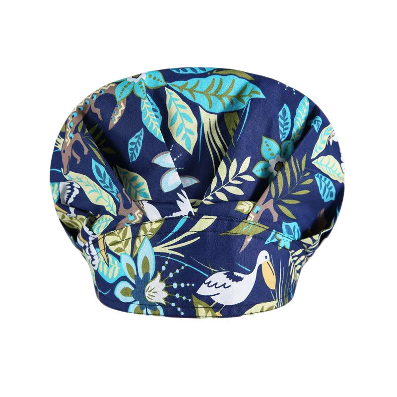 Fluffy Pure Cotton Printing Operating Room Hat