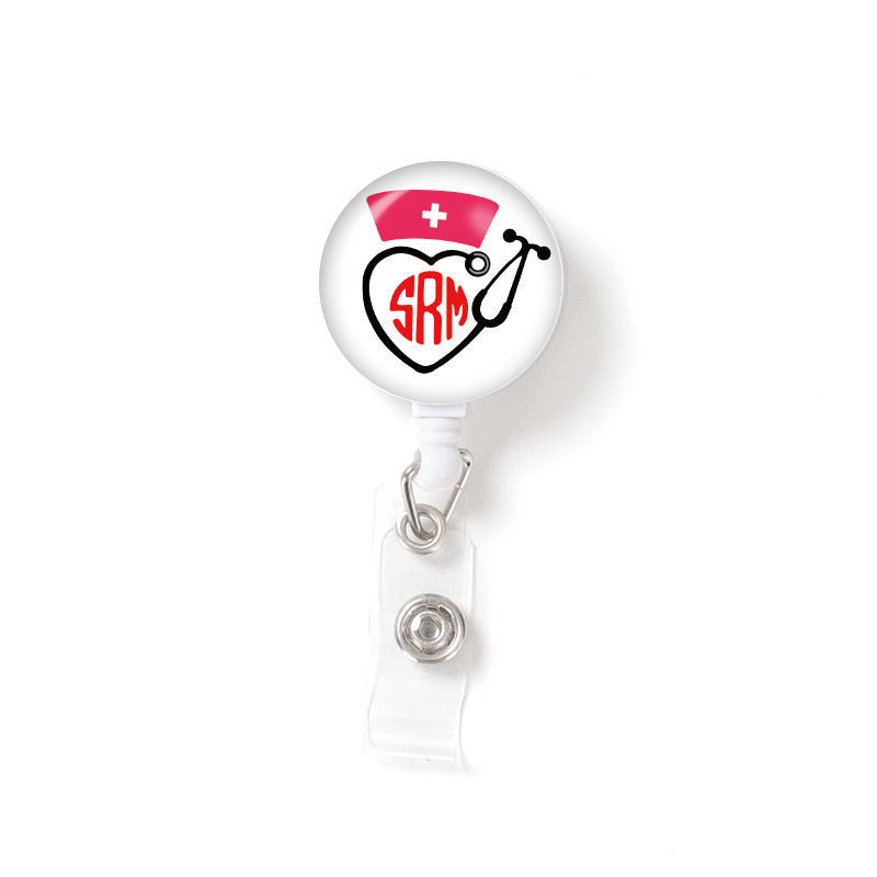Retractable Buckle Glass Nurse Badge and Pass Holder