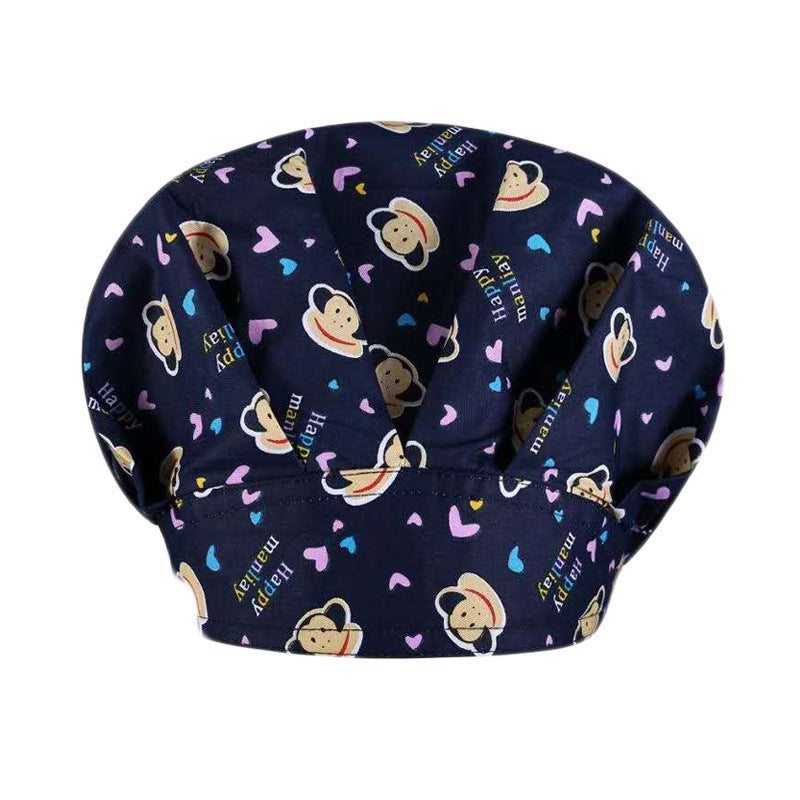 Fluffy Pure Cotton Printing Operating Room Hat