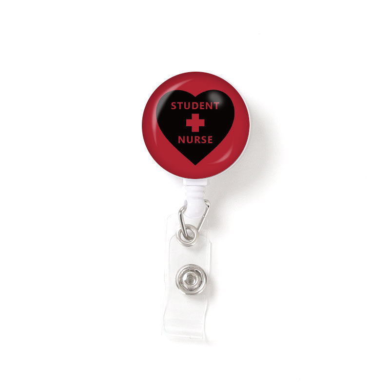Retractable Buckle Glass Nurse Badge and Pass Holder