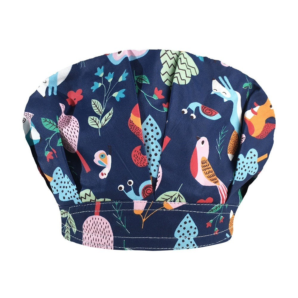 Fluffy Pure Cotton Printing Operating Room Hat