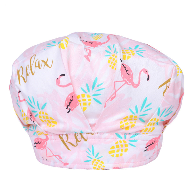 Fluffy Pure Cotton Printing Operating Room Hat