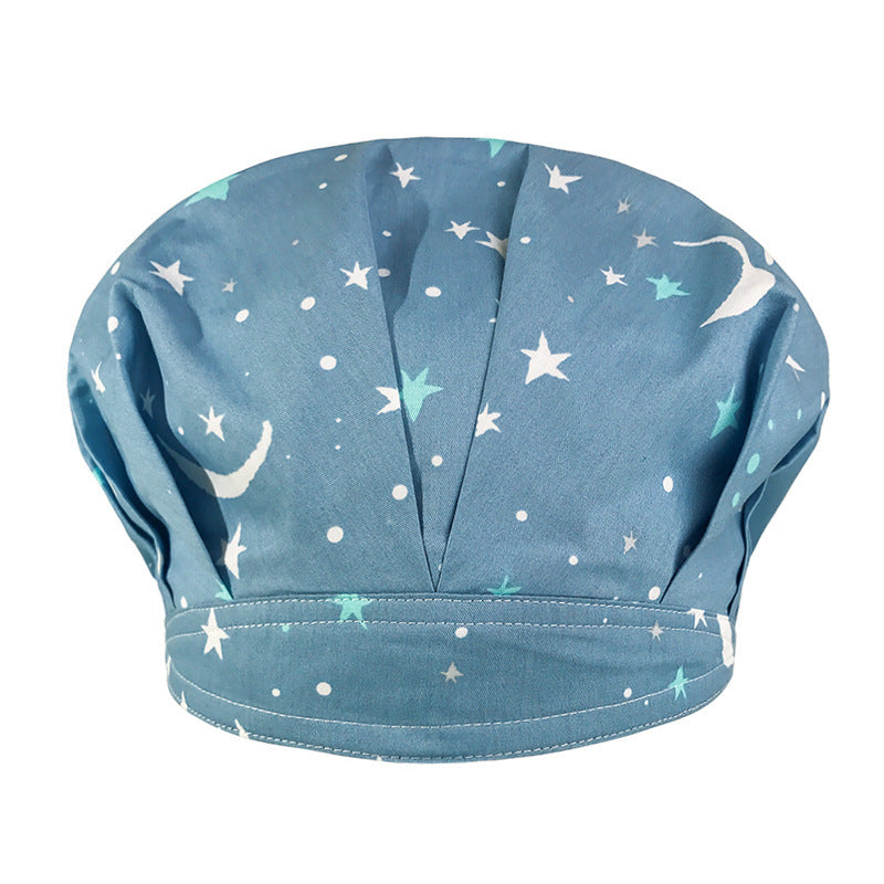 Fluffy Pure Cotton Printing Operating Room Hat