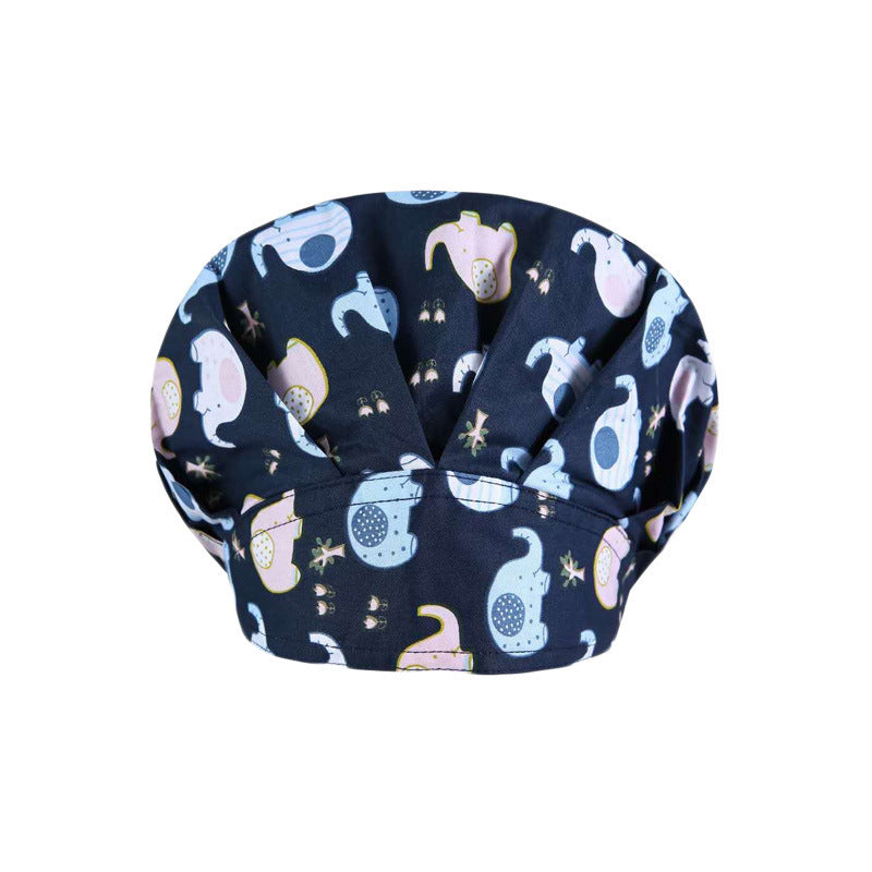 Fluffy Pure Cotton Printing Operating Room Hat