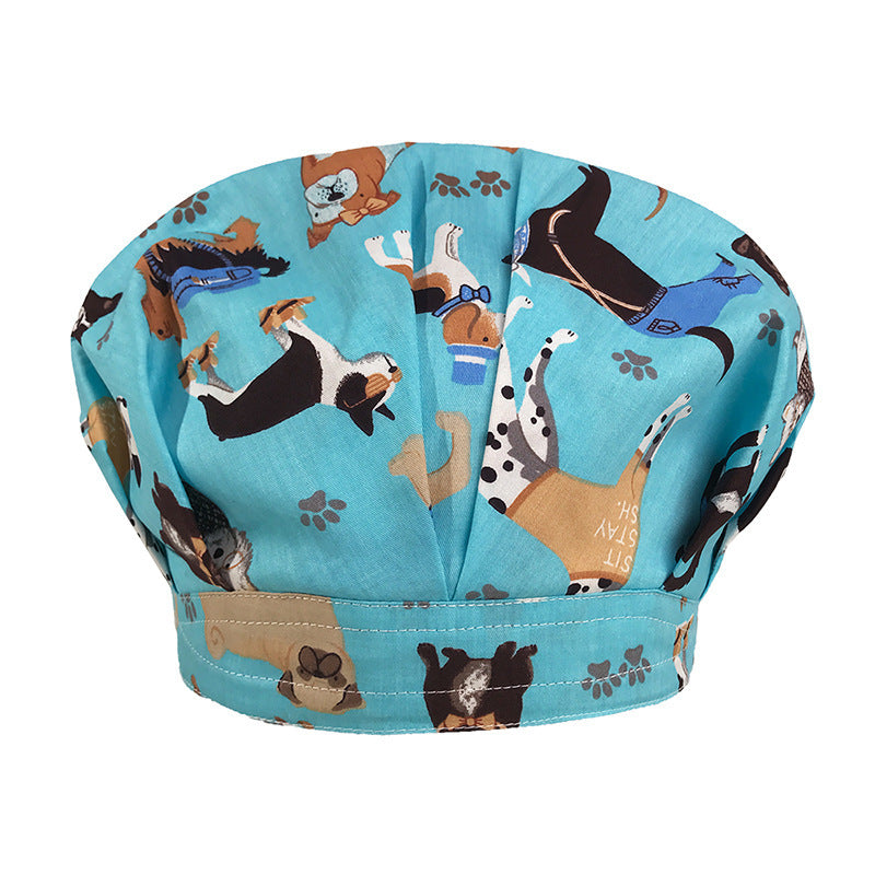 Fluffy Pure Cotton Printing Operating Room Hat