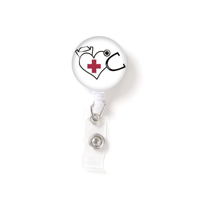 Retractable Buckle Glass Nurse Badge and Pass Holder