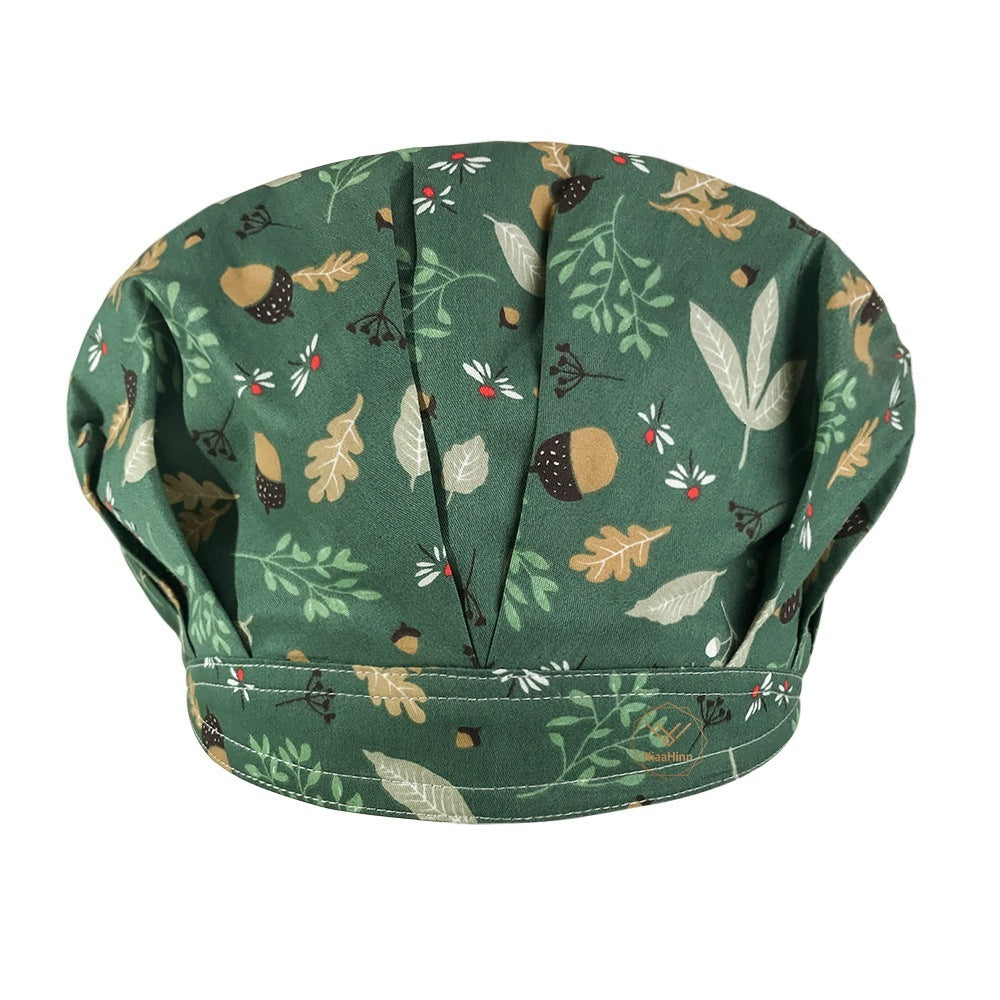 Fluffy Pure Cotton Printing Operating Room Hat