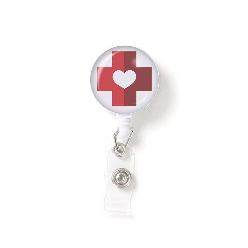 Retractable  Buckle Glass Nurse Badge and Pass Holder