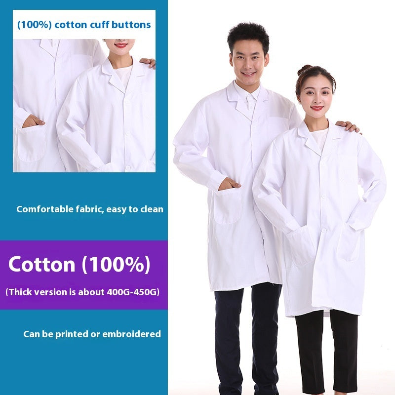 Long Sleeve Lab White Coat Men And Women